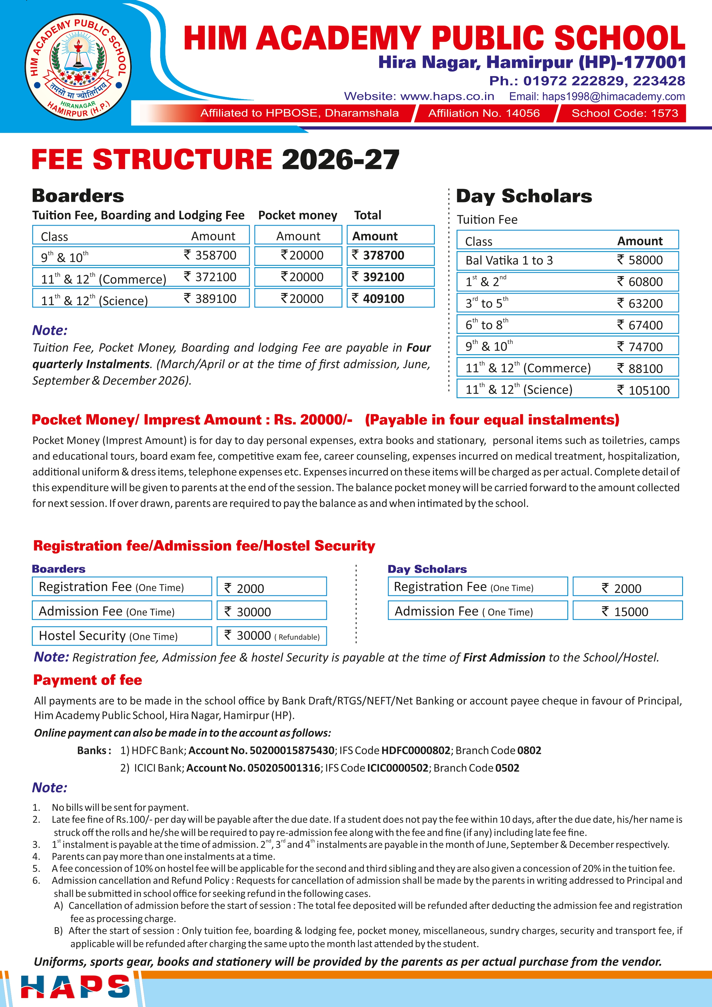 Fee Structure